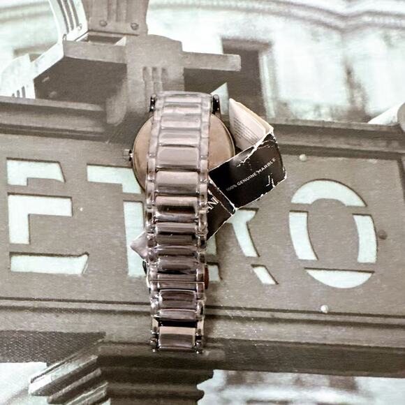 Emporio Armani Luigi AR11155 Men\'s Watch With Gray Marble Dial Gray Metal Belt main image 4